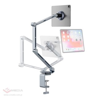 Uchwyt magnetyczny Wozinsky WTY0YS1 obrotowy 360° solidny na telefon tablet - szary