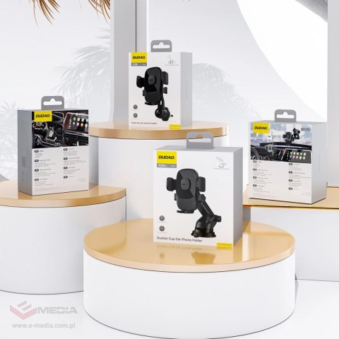 Uchwyt na smartfona Dudao F2N+ z przyssawką grawitacyjny 360° - czarny