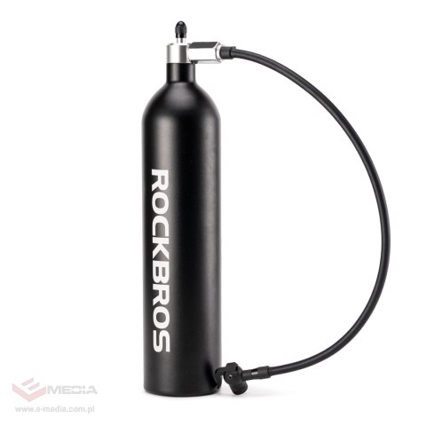 Zbiornik ciśnieniowy Rockbros do pompowania opon bezdętkowych tubeless 200 PSI 1.2l - czarny