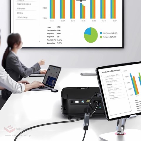 Adapter Wozinsky WACH-01 USB-C - HDMI 4K 60Hz - czarny