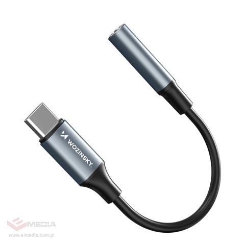 Adapter Wozinsky WACM-01 USB-C - mini jack 3,5mm - czarny