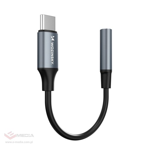 Adapter Wozinsky WACM-01 USB-C - mini jack 3,5mm - czarny