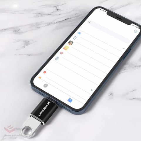Adapter Wozinsky WALA-01 Lightning - USB-A OTG - czarny