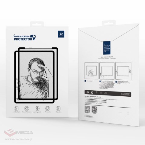 Folia ochronna Dux Ducis Naad Paperlike matowa na Samsung Galaxy Tab S10 FE Plus - z czarną ramką