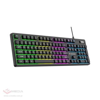 Klawiatura Wozinsky WKG-200 z rolką gamingowa membranowa RGB - czarna