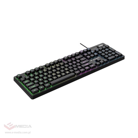 Klawiatura Wozinsky WKG-200 z rolką gamingowa membranowa RGB - czarna