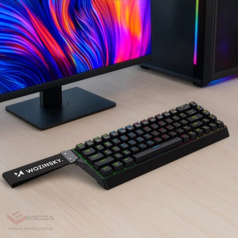 Klawiatura gamingowa Wozinsky WKGP-1165 mechaniczna podświetlana RGB - czarna