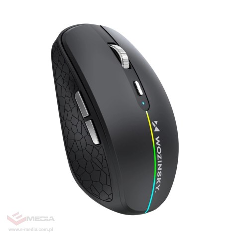 Mysz bezprzewodowa Wozinsky WMGK-1132 podświetlana RGB - czarna