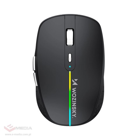 Mysz bezprzewodowa Wozinsky WMGK-1132 podświetlana RGB - czarna