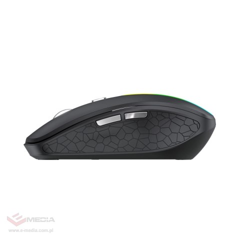 Mysz bezprzewodowa Wozinsky WMGK-1132 podświetlana RGB - czarna