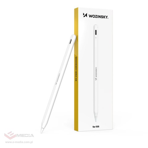 Rysik Wozinsky WRA-08 Stylus do iPad USB-C szybkie ładowanie Apple iPad 2018-2025 - biały