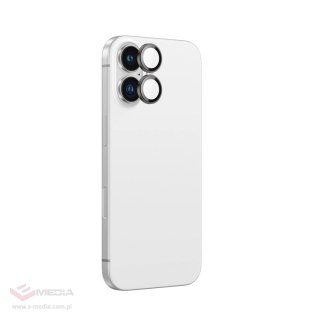 Szkło hartowane AMAZINGTHING AR Aluminium 2 Lens Glass z ramką na soczewki aparatu do iPhone 16 / 16 Plus - czarne