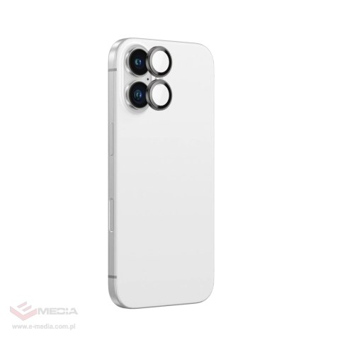 Szkło hartowane AMAZINGTHING AR Aluminium 2 Lens Glass z ramką na soczewki aparatu do iPhone 16 / 16 Plus - czarne