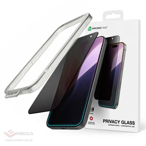 Szkło hartowane AMAZINGTHING Radix Privacy Glass prywatyzujące do iPhone 16 Pro