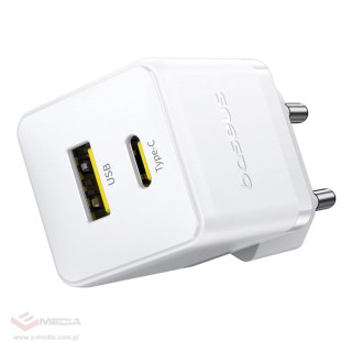 Ładowarka sieciowa Baseus Palm 30W USB-C USB-A - biała