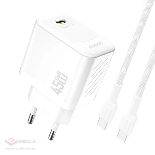 Ładowarka sieciowa Dudao A28C 45W GaN + kabel USB-C - biała