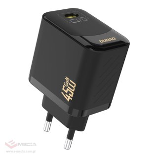 Ładowarka sieciowa Dudao A28C 45W GaN + kabel USB-C - czarna