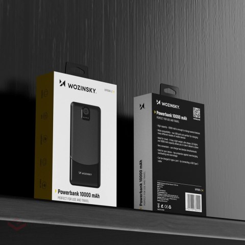 Powerbank Wozinsky Wpower WPBBK-2 10000 mAh 10 W 2x USB 2 A - czarny