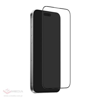 Szkło hartowane Puro Frame na iPhone 17 z aplikatorem i czarną ramką