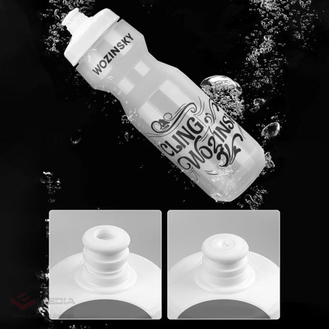 Bidon rowerowy Wozinsky WBR-01T 750ml - transparentny