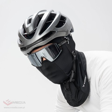 Kominiarka Wozinsky WKM-02B maska na twarz motocykl rower balaklava z otworami na okulary - czarna