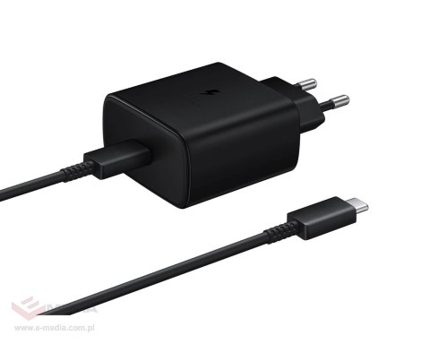 Ładowarka sieciowa Samsung EP-TA845EWE 45W z kablem USB-C Samsung EP-DW767JWE 45W 1,8m (OOB Bulk - opakowanie zastępcze) - czarn