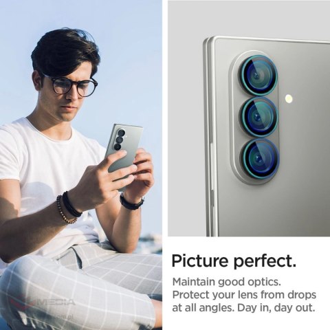Osłona aparatu Spigen Optik Pro HD Glas.TR EZ Fit 2-pack na Samsung Galaxy Z Fold 7 - czarna
