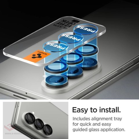 Osłona aparatu Spigen Optik Pro HD Glas.TR EZ Fit 2-pack na Samsung Galaxy Z Fold 7 - czarna