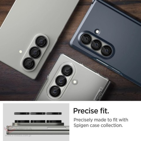 Osłona aparatu Spigen Optik Pro HD Glas.TR EZ Fit 2-pack na Samsung Galaxy Z Fold 7 - czarna
