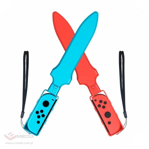 Pakiet akcesoriów rodzinnych 10 w 1 do gry Nintendo Switch Sports - zestaw czerwony i niebieski