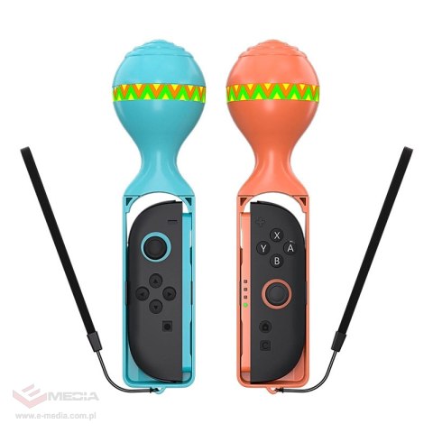 Pakiet akcesoriów rodzinnych 23 w 1 do konsoli Nintendo Switch 2 - zestaw pomarańczowy i niebieski