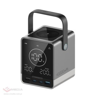 Powerbank Cuktech 300W 40000mAh z ładowaniem bezprzewodowym 2x USB-C + 2x USB-A - czarny