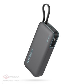 Powerbank Cuktech CUKP200NGLDG 45W 20000mAh z wbudowanym kablem USB-C - szary