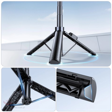 Wozinsky Selfie stick WC1Y30S teleskopowy tripod 1.3m z uchwytem na telefon - czarny