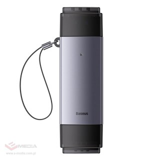 Czytnik kart Baseus Lite Series USB-A/USB-C 3.0 SD/TF - szary