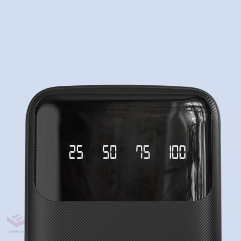 Dudao K6Pro uniwersalny powerbank 10000mAh z kablem USB, USB Typ C, Lightning czarny (K6Pro-black)