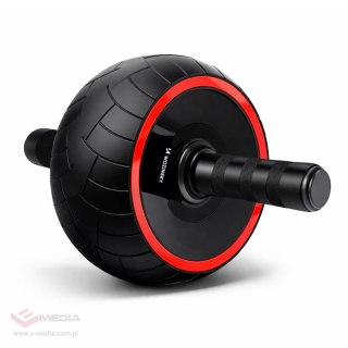 Kółko do ćwiczeń Wozinsky WKDC-17 do mięśni brzucha ab wheel z matą - czarne