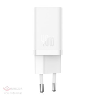 Ładowarka sieciowa Baseus GaN5 Pro 40W 2xUSB-C - biała