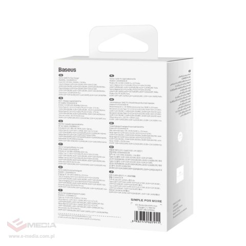 Ładowarka sieciowa Baseus GaN5 Pro 40W 2xUSB-C - biała
