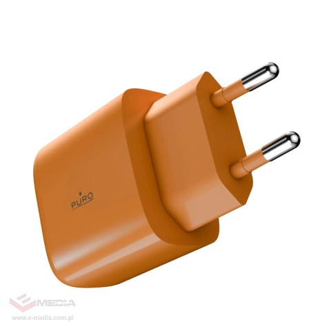 Ładowarka sieciowa Puro Pro Lite 30 W USB-C - pomarańczowa