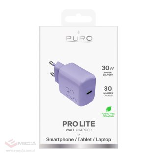 Ładowarka sieciowa Puro Pro Lite 30W USB-C - fioletowa