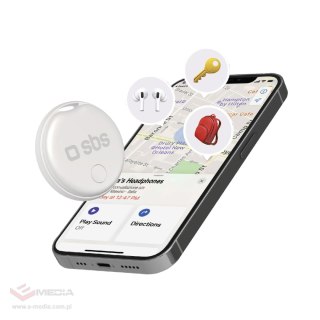 Lokalizator SBS Track My Circle kompatybilny z Apple Find My - biały