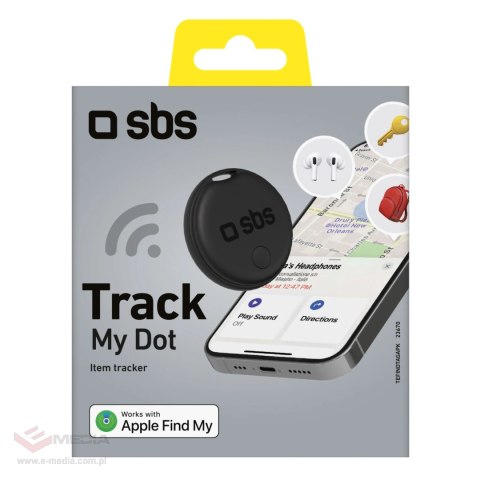 Lokalizator SBS Track My Circle kompatybilny z Apple Find My - czarny