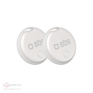 Lokalizator SBS Track My Circle kompatybilny z Apple Find My zestaw 2szt. - biały