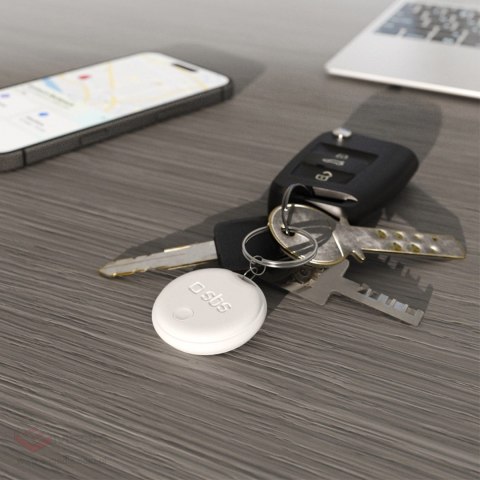 Lokalizator SBS Track My Circle kompatybilny z Apple Find My zestaw 2szt. - biały
