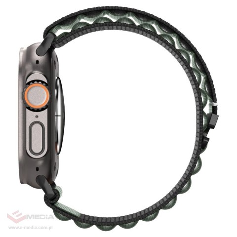 Pasek Pasek Spigen WBF1 na Apple Watch 44 / 45 / 46 / 49 mm - czarno-zielony