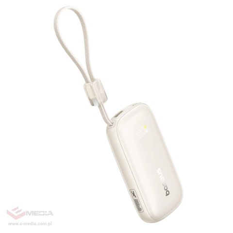 Powerbank Baseus EnerFill FC21 Qpow 3 Ultra 10000mAh 22,5W z dołączonym kablem-smyczą - beżowy