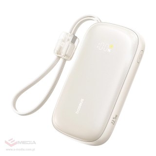 Powerbank Baseus EnerFill FC21 Qpow 3 Ultra 20000mAh 22.5W z wyświetlaczem z dołączonym kablem - beżowy
