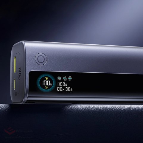 Powerbank Baseus EnerGeek GR11 10000mAh 100W ze zwijanym kablem - szary