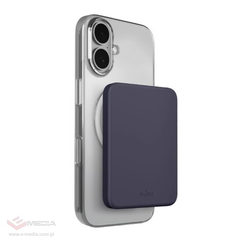 Powerbank Puro 4200mAh ultracienki kompatybilny z MagSafe USB-C - szary